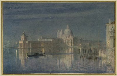 Santa Maria Della Salute, Venice, Moonlight, 1863 by Edward John Poynter